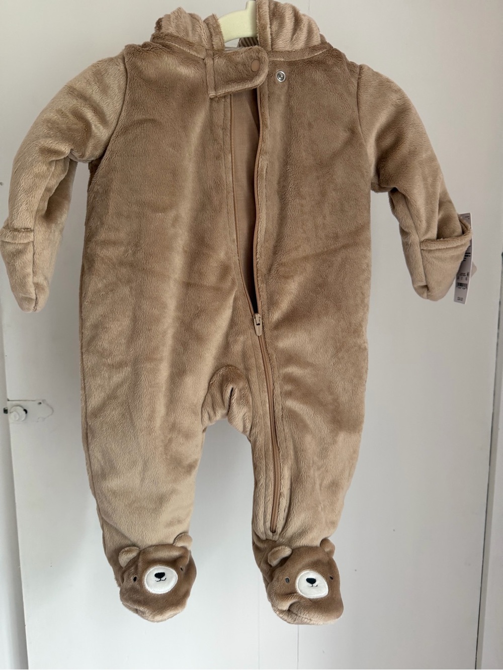 Carter's Plush Brown Bear Fleece Footed One-Piece